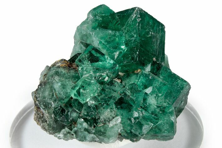 Fluorescent Green Fluorite Twins - Diana Maria Mine, England #337514